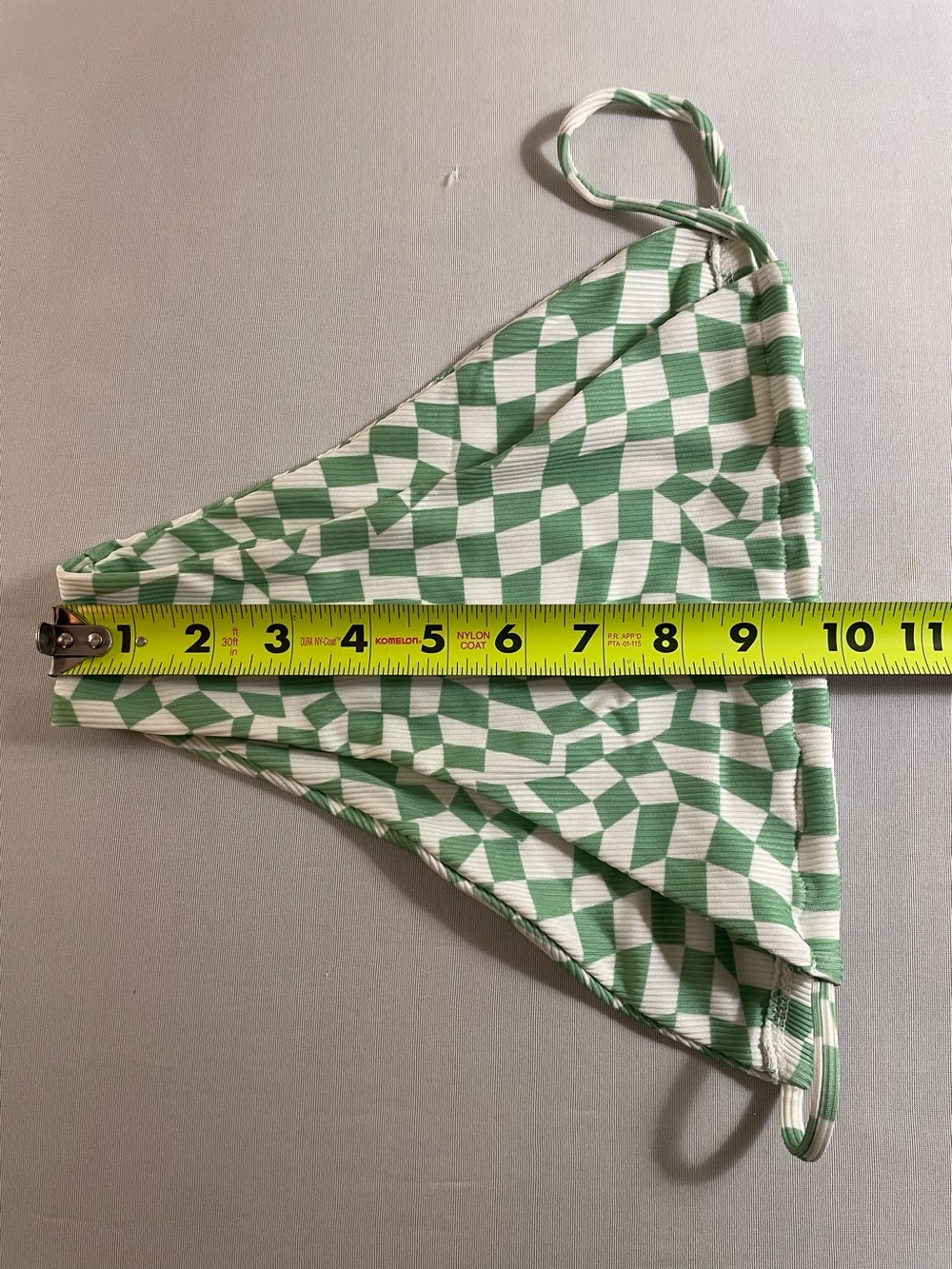 Zaful String Bikini Green & White Checkered Size 8 - Picture 13 of 14